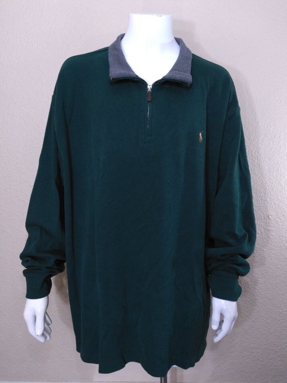 POLO RALPH LAUREN Quarter Zip Sweater 3XB MULTICOLOR PONY 3XL BIG & TALL XXXL RL